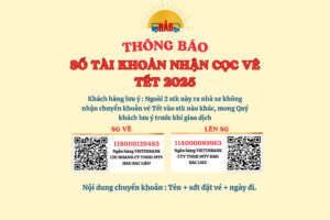 Read more about the article THÔNG BÁO CHUYỂN KHOẢN CỌC VÉ TẾT ẤT TỴ 2025